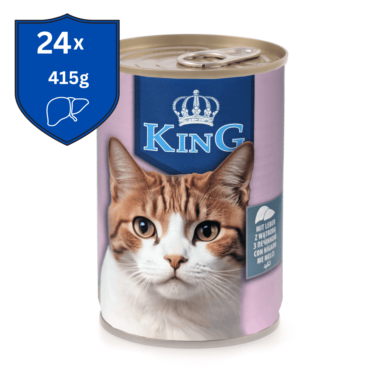 24 x 415g King Pet Food Leber Katzen Nassfutter