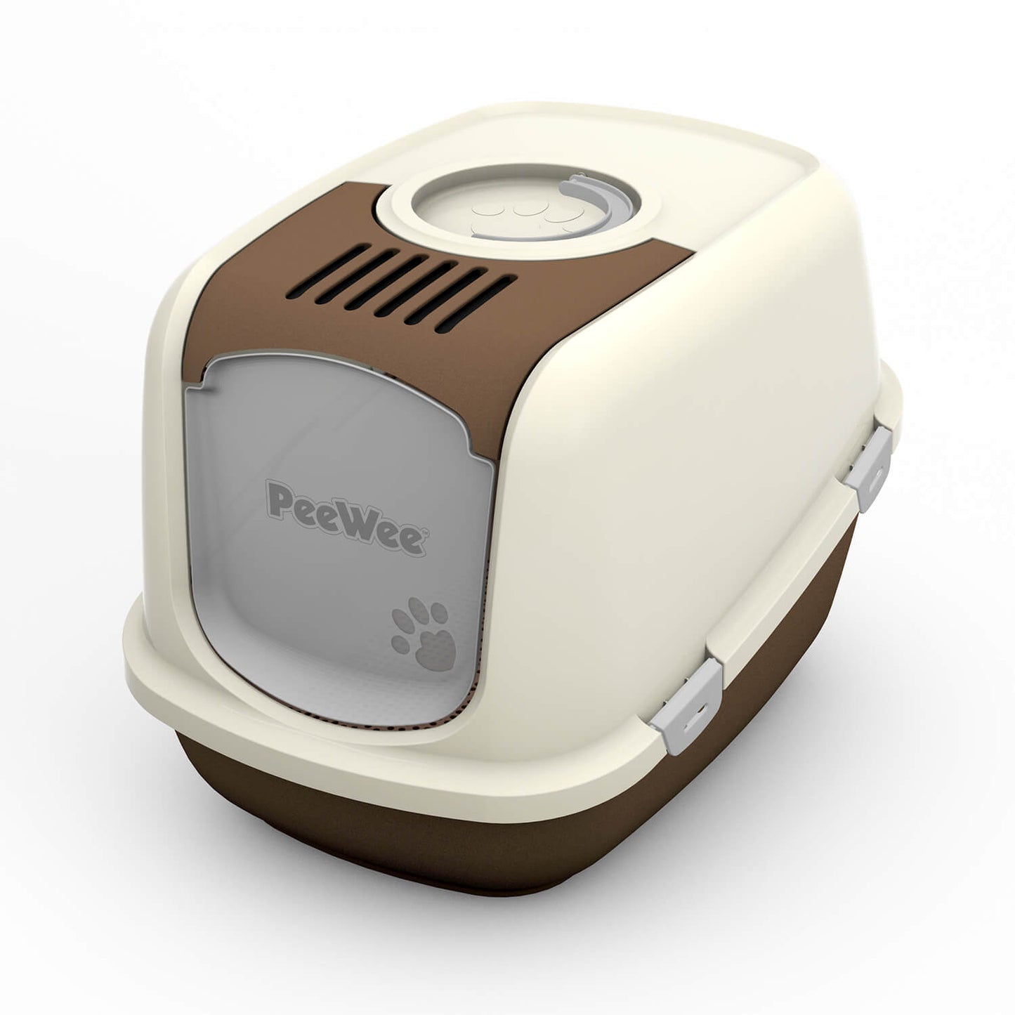 PeeWee Katzenklo EcoDome braun geschlossene XXL Katzentoilette System doppelter Boden Trennsystem