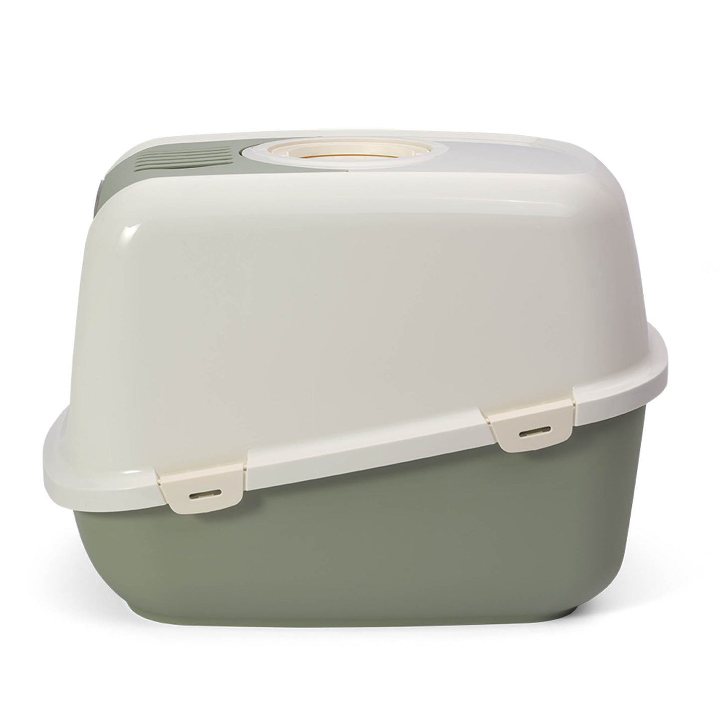 PeeWee EcoDome XXL Katzenklo Salbeigrün – Starterpaket mit Haube & 3 kg Holzpellets