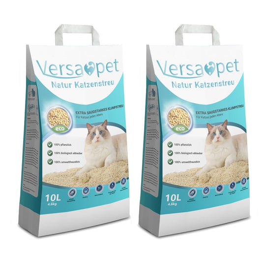 Versapet TOFU Katzenstreu klumpend Klumpstreu 2 x 4,6 kg