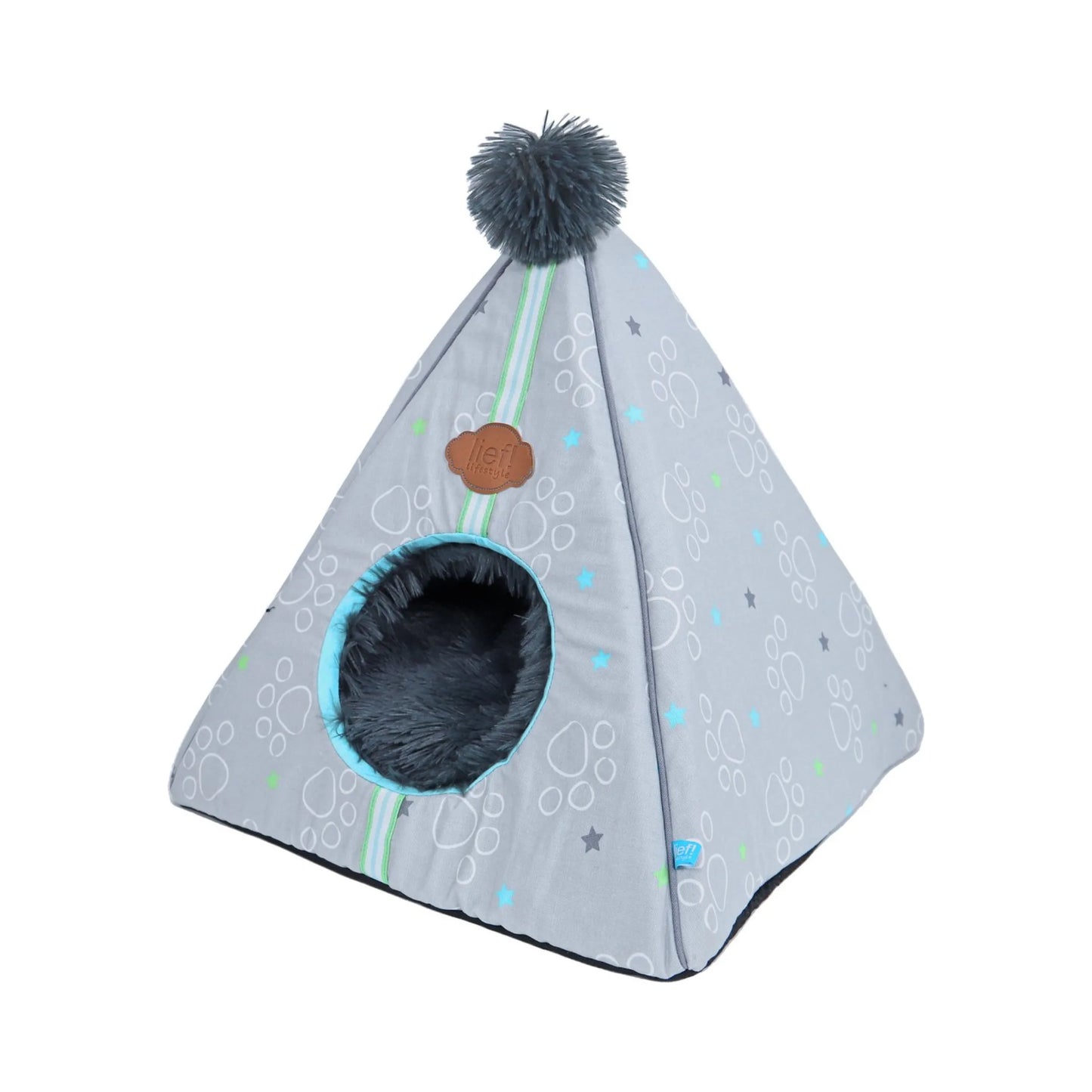 Lief! Tipi Hundehütte / Katzenhöhle – 50x50 cm – gemütliches Häuschen für kleine Hunde & Katzen