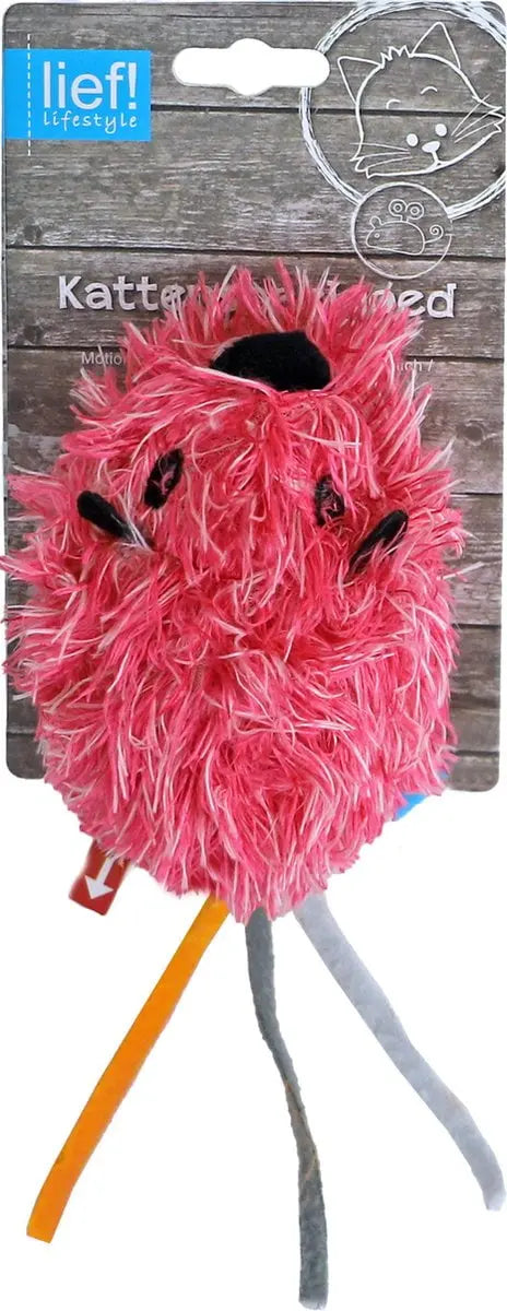 Lief Katzenspielzeug Bibbermaus 18 cm, zufällige Farbe– Vibrierende Plüschmaus für Katzen