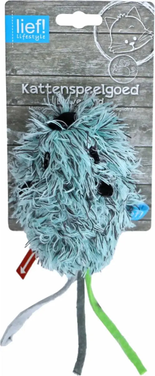 Lief Katzenspielzeug Bibbermaus 18 cm, zufällige Farbe– Vibrierende Plüschmaus für Katzen