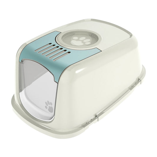 PeeWee EcoDome / EcoGranda Katzenklo Haube / Deckel + 7tlg. Set taubenblau