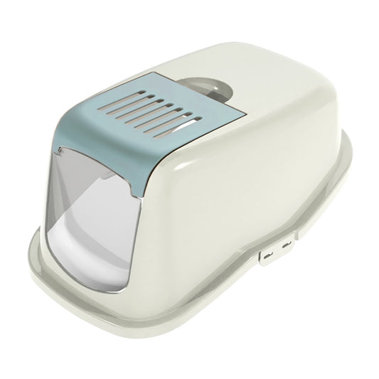 PeeWee EcoHus / EcoMinor Katzenklo Haube / Deckel + Tür + Kohlestofffilter taubenblau