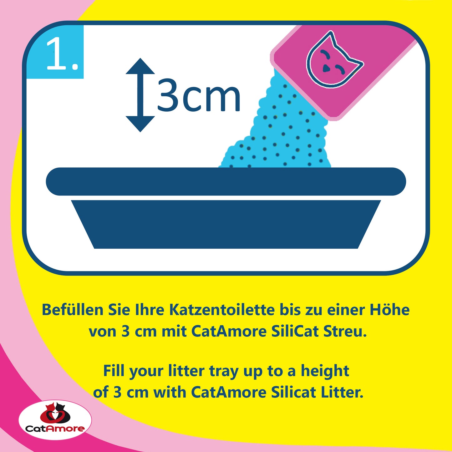 CatAmore Silicat 8 x 3,8 l = 30 Liter Silikat Katzenstreu