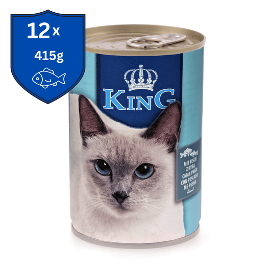 12 x 415g King Pet Food Fisch Katzen Nassfutter