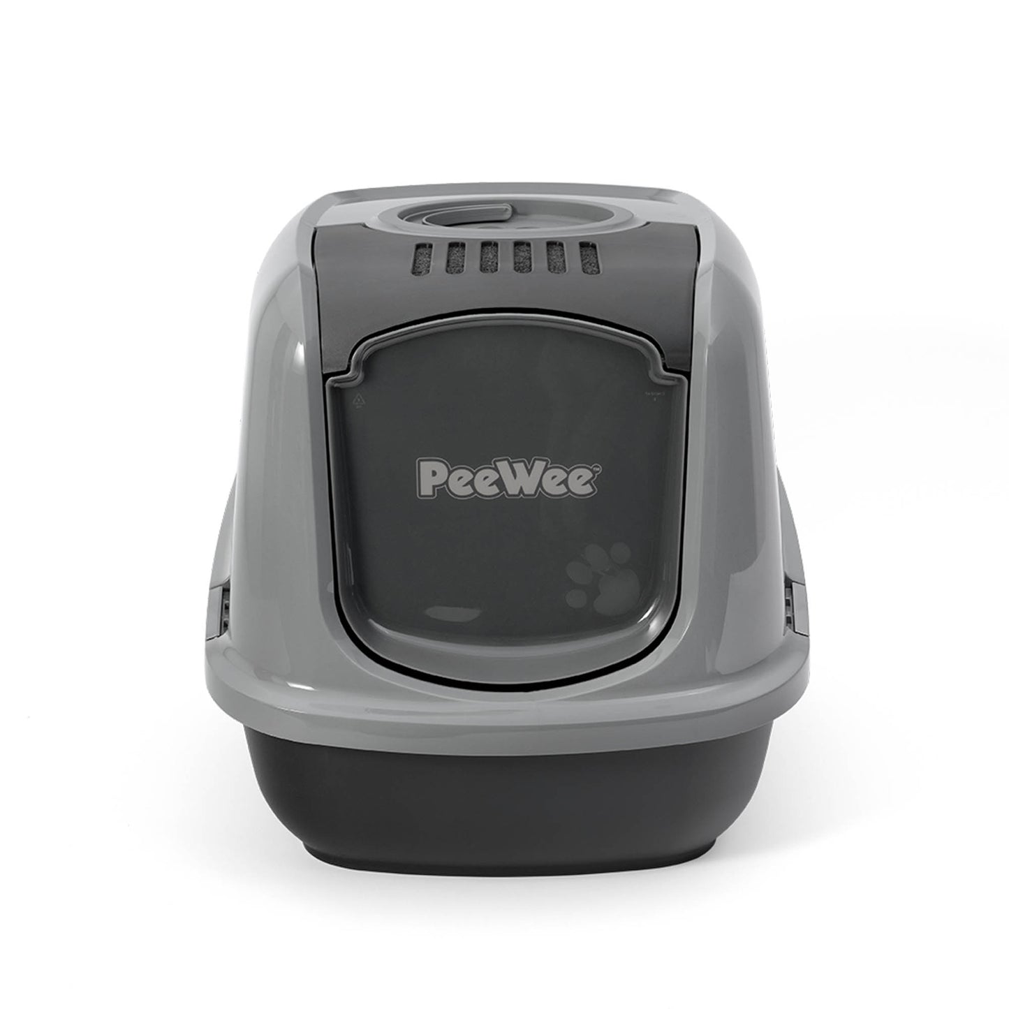 PeeWee EcoDome XXL Katzenklo Grau – Starterpaket mit Haube & 3 kg Holzpellets