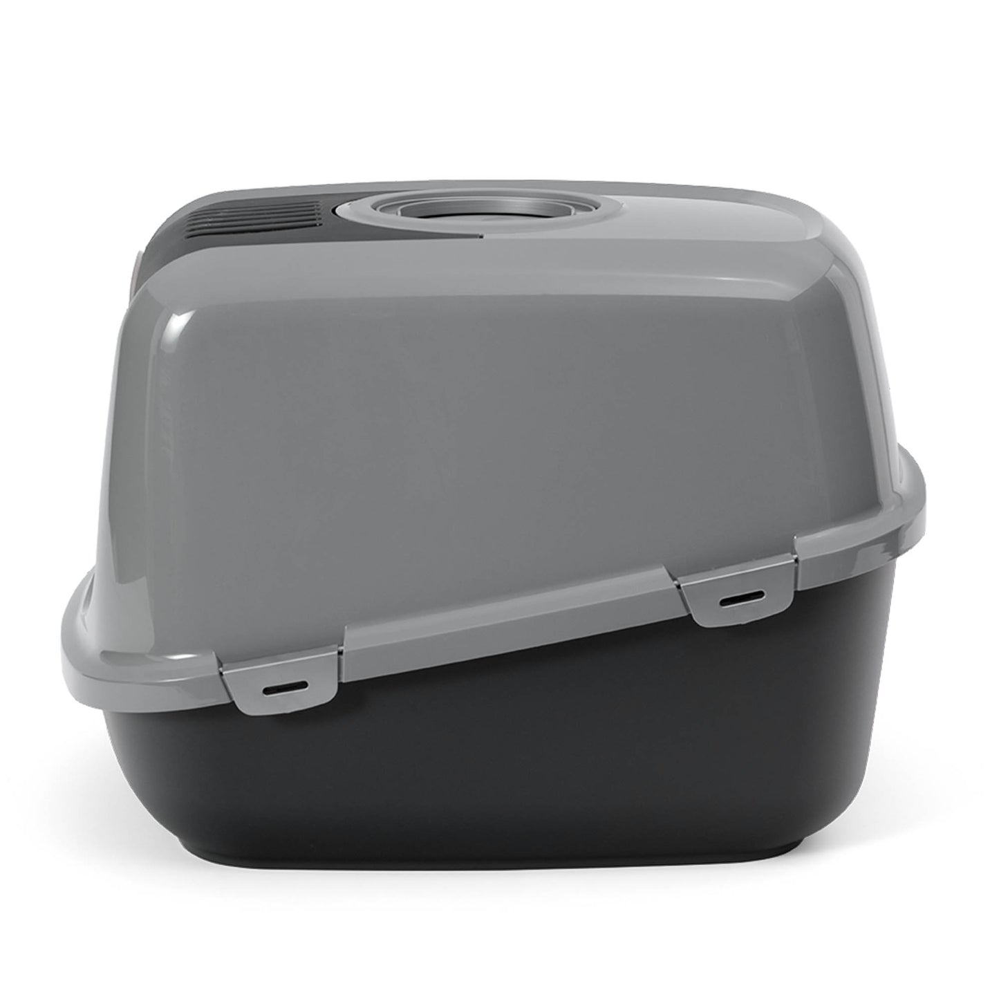 PeeWee EcoDome XXL Katzenklo Grau – Starterpaket mit Haube & 3 kg Holzpellets