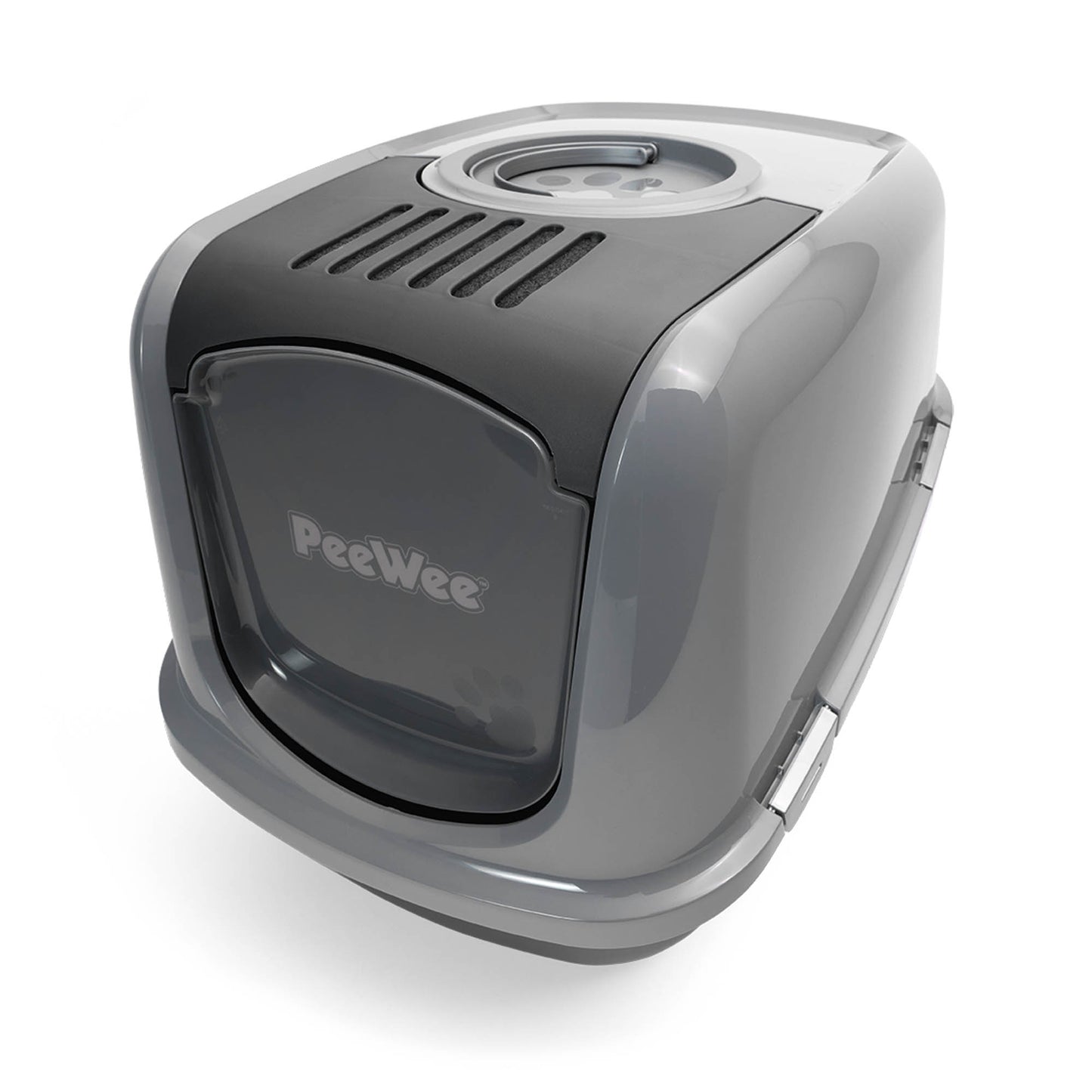 PeeWee EcoDome XXL Katzenklo Grau – Starterpaket mit Haube & 3 kg Holzpellets
