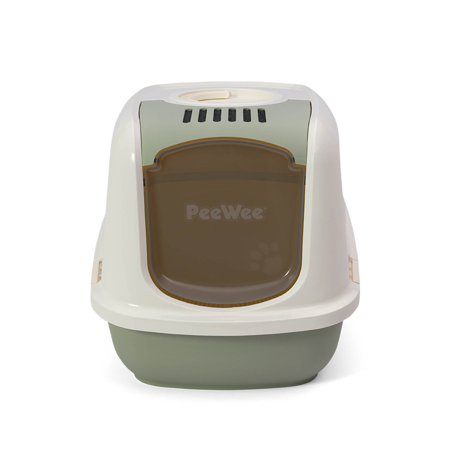 PeeWee EcoDome XXL Katzenklo Salbeigrün – Starterpaket mit Haube & 3 kg Holzpellets