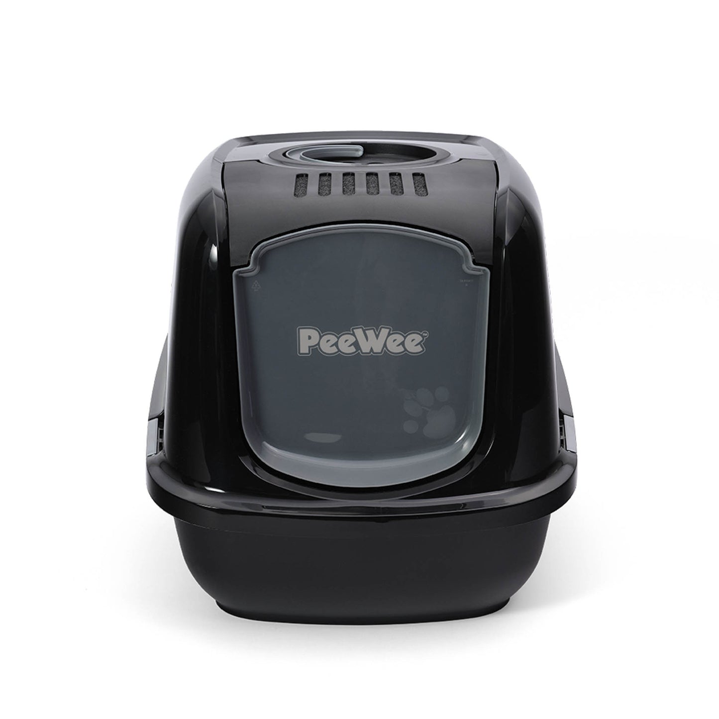 PeeWee EcoDome XXL Katzenklo Schwarz – Starterpaket mit Haube & 3 kg Holzpellets