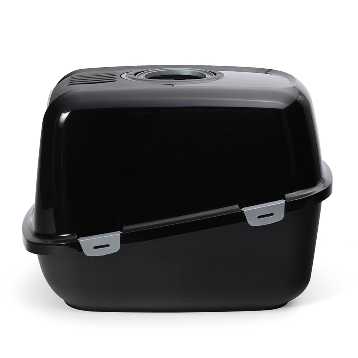 PeeWee EcoDome XXL Katzenklo Schwarz – Starterpaket mit Haube & 3 kg Holzpellets