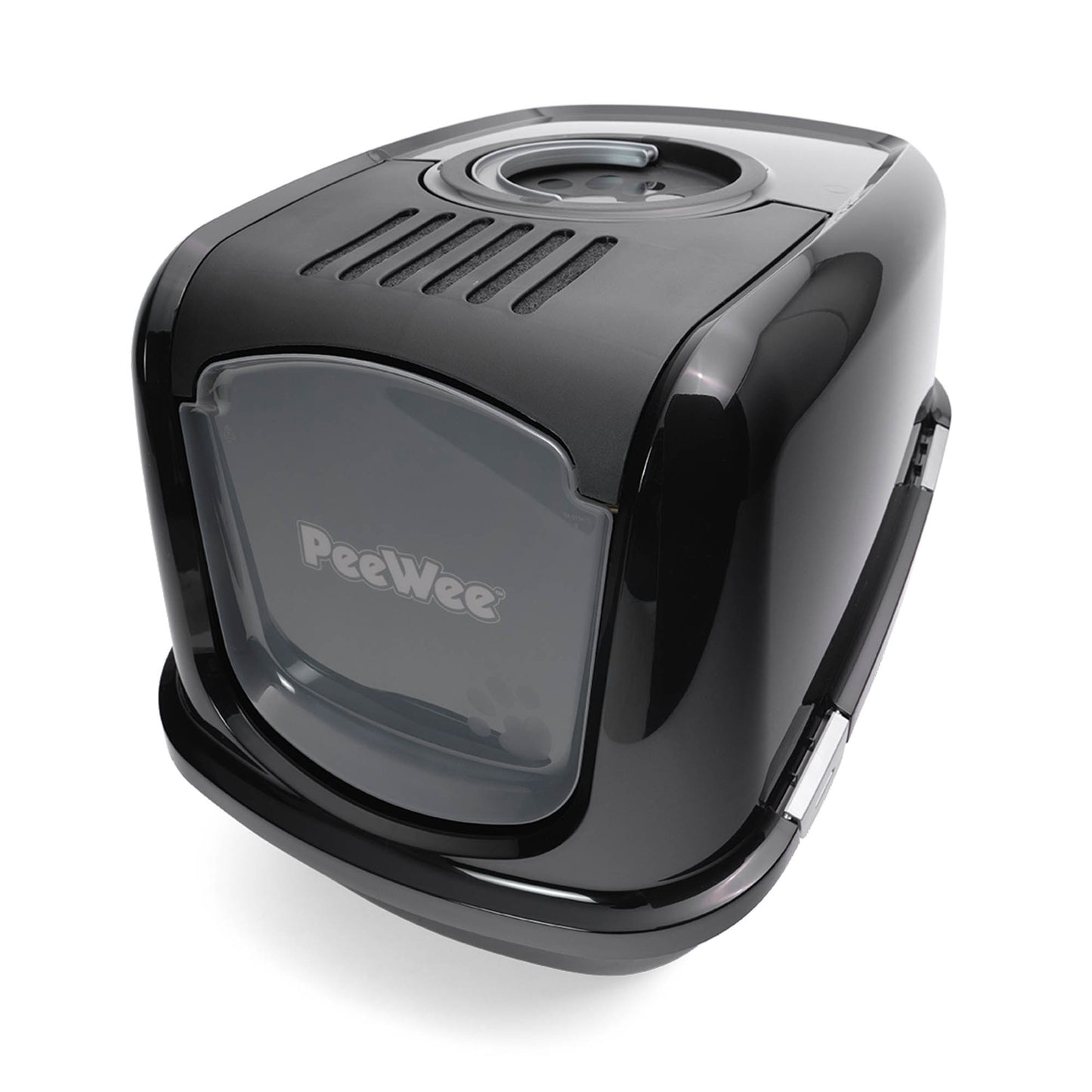 PeeWee EcoDome XXL Katzenklo Schwarz – Starterpaket mit Haube & 3 kg Holzpellets
