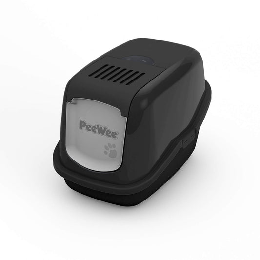PeeWee Katzenklo EcoHus schwarz / black geschlossene Katzentoilette System doppelter Boden Trennsystem