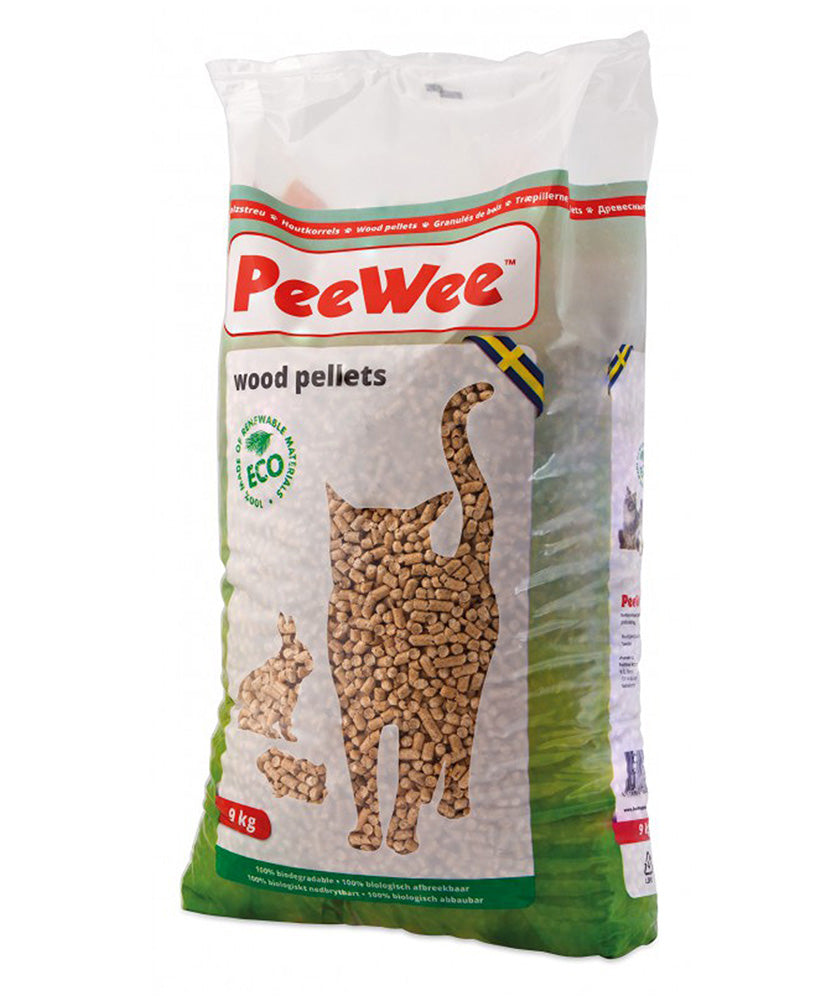 14 L / 9 KG PeeWee Holzstreu Katzenstreu Einstreu Bio Öko Streu Pellets