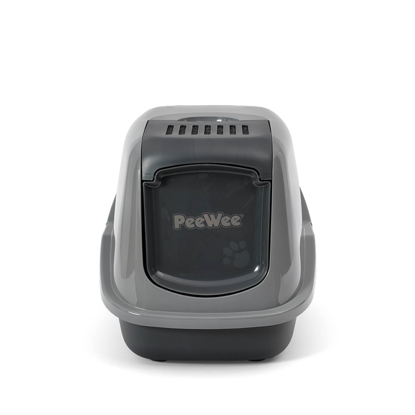 PeeWee EcoHus Katzenklo Grau – Starterpaket mit Haube & 3 kg Holzpellets