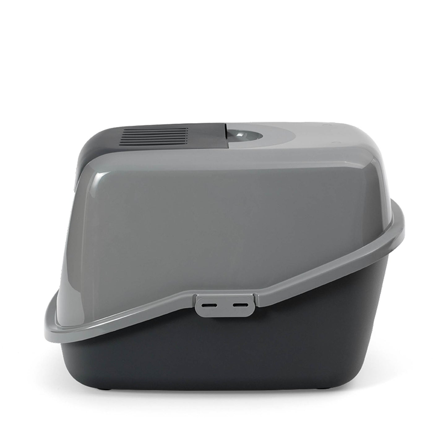 PeeWee EcoHus Katzenklo Grau – Starterpaket mit Haube & 3 kg Holzpellets