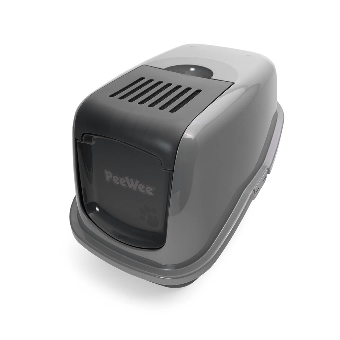 PeeWee EcoHus Katzenklo Grau – Starterpaket mit Haube & 3 kg Holzpellets