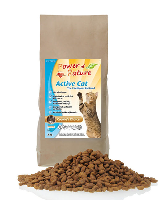 2 kg Power of Nature Active Cat Cookies Choice Katzenfutter Trockenfutter Huhn glutenfrei