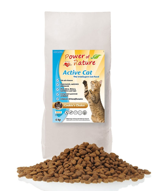 6 kg Power of Nature Active Cat Cookies Choice Katzenfutter Trockenfutter Huhn glutenfrei