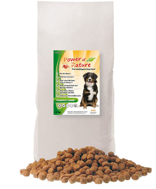 12 kg Power of Nature Country Lamb Hundefutter Trockenfutter Lamm glutenfrei Nuggets