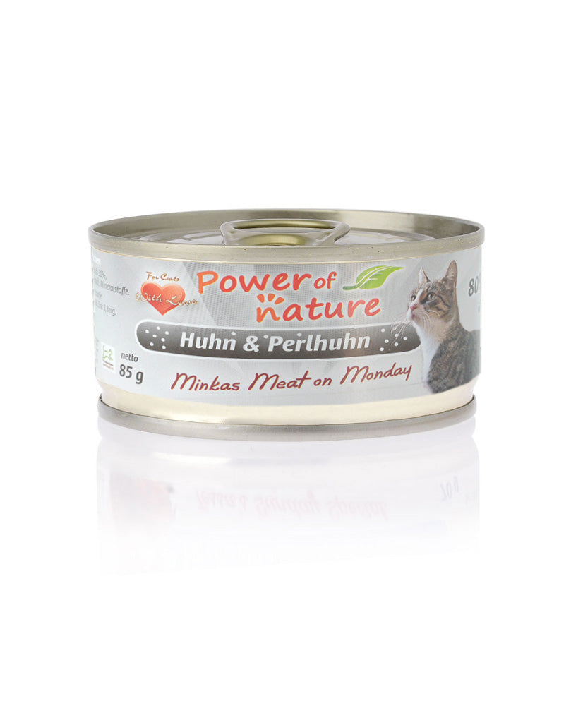 85g Power of Nature Natural Cat Minkas Meat on Monday Huhn und Perlhuhn