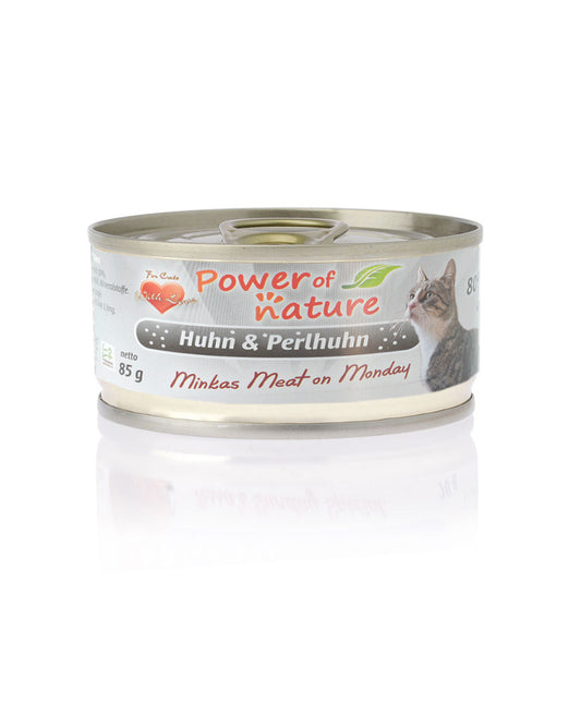 85g Power of Nature Natural Cat Minkas Meat on Monday Huhn und Perlhuhn