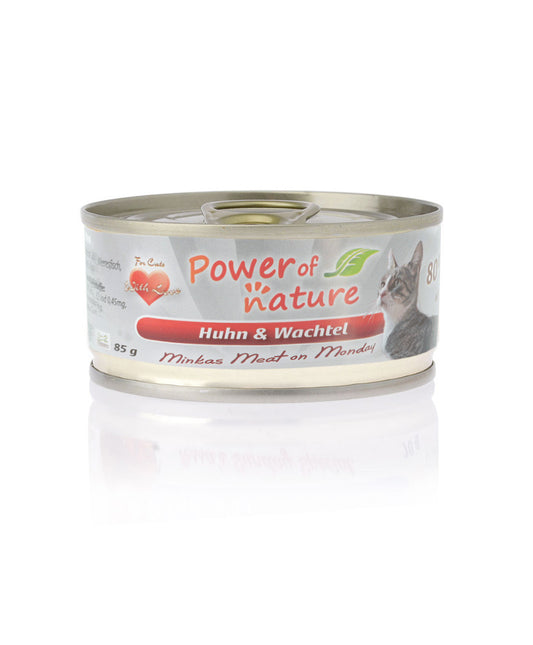 85g Power of Nature Natural Cat Minkas Meat on Monday Huhn & Wachtel