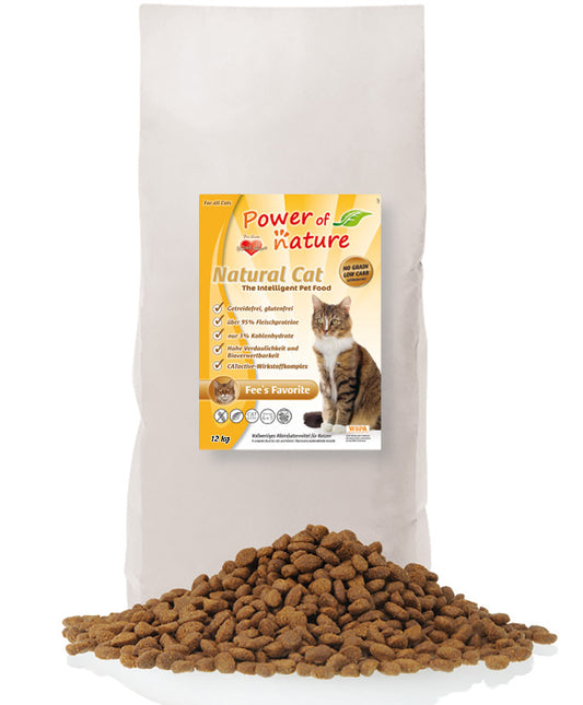 12 kg Power of Nature Natural Cat Fees Favorite Katzenfutter Trockenfutter Huhn getreidefrei glutenfrei