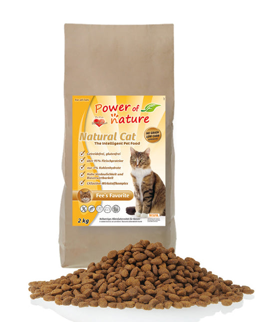 2 kg Power of Nature Natural Cat Fees Favorite Katzenfutter Trockenfutter Huhn getreidefrei glutenfrei