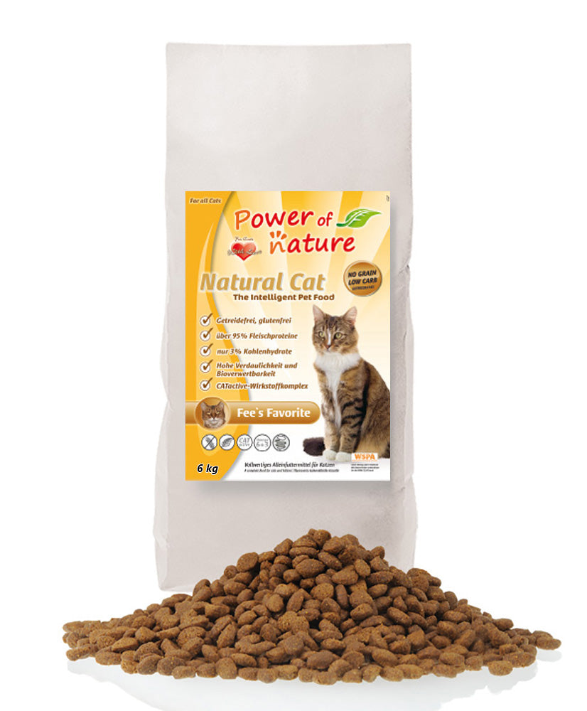 6 kg Power of Nature Natural Cat Fees Favorite Katzenfutter Trockenfutter Huhn getreidefrei glutenfrei