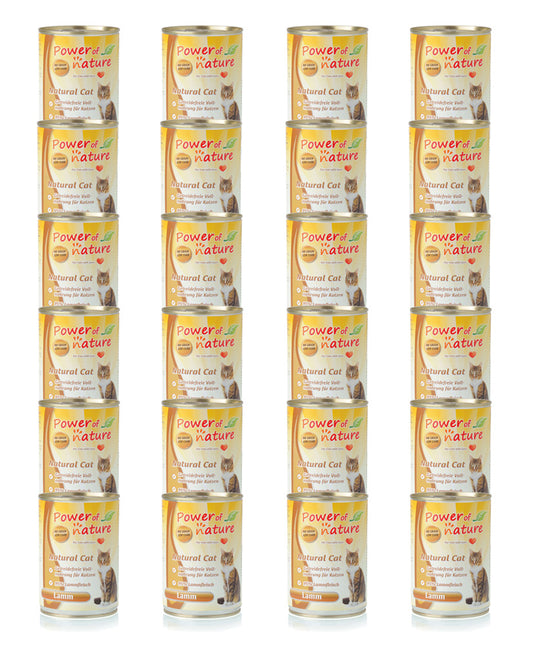 24 x 400g Power of Nature Natural Cat Lamm Katzen Nassfutter