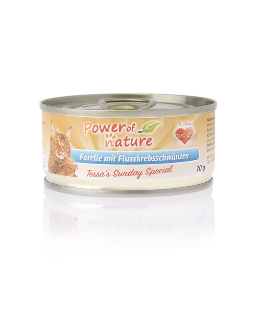 70g Power of Nature Natural Cat Tessas Sunday Special Forelle mit Flusskrebsschwänzen