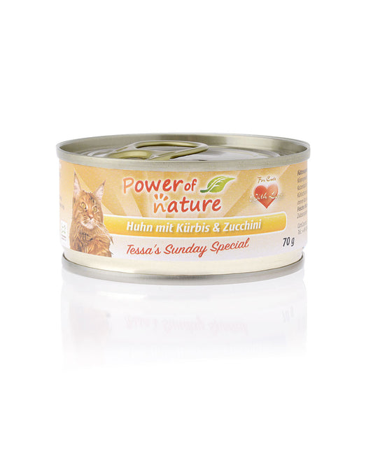 70g Power of Nature Natural Cat Tessas Sunday Special Huhn mit Kürbis & Zucchini