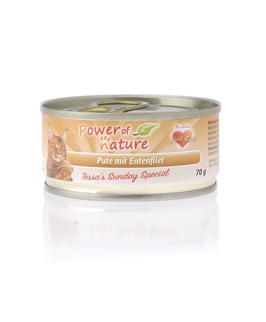 70g Power of Nature Natural Cat Tessas Sunday Special Pute mit Entenfilet