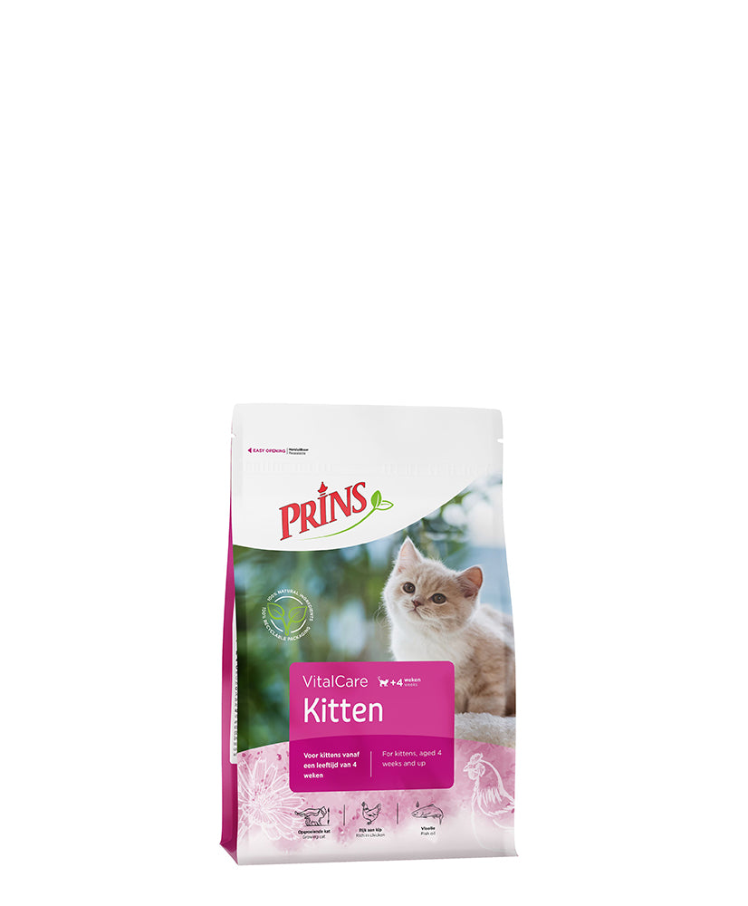 Prins VitalCare Kitten - Katzen Trockenfutter für Kätzchen - Knusprige Brocken 1,5 kg