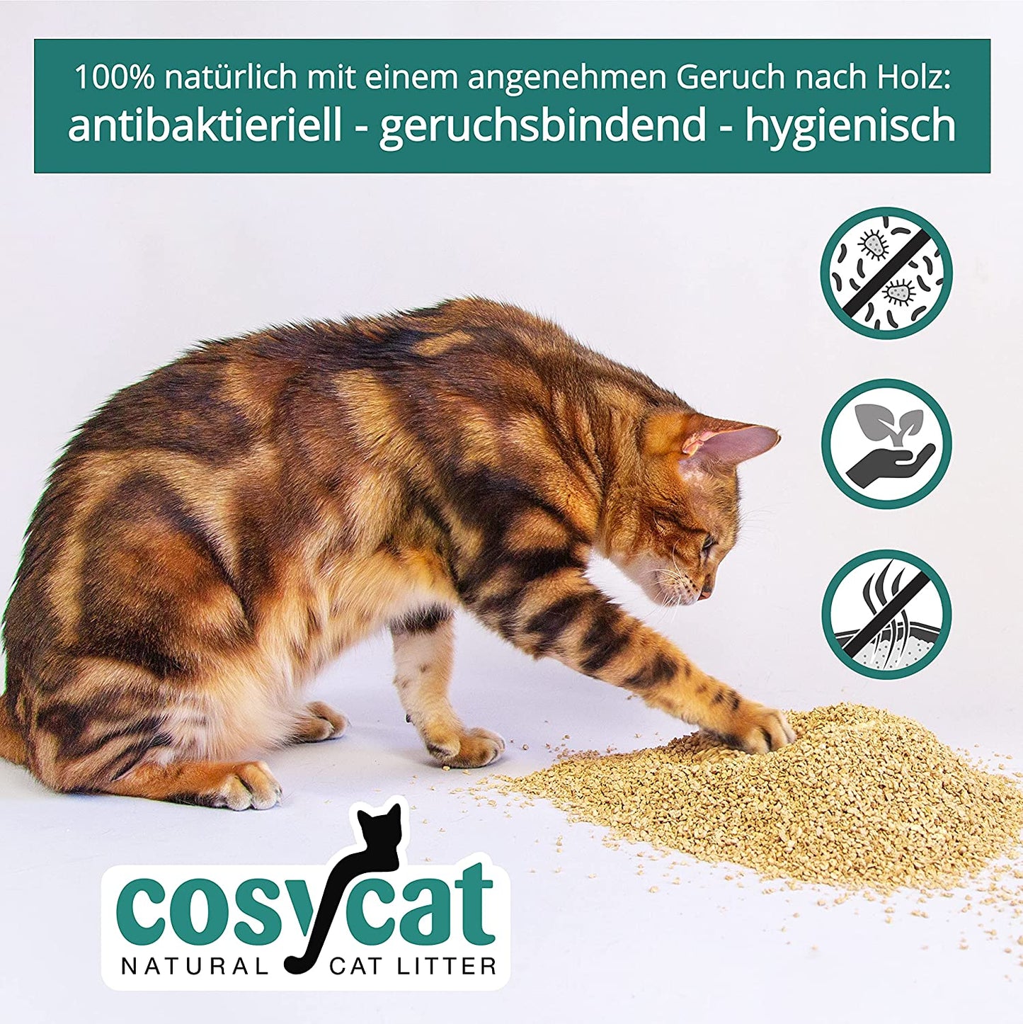 Cosycat Katzenstreu Klumpstreu grobkörnig 2 x 20 L = 40 Liter